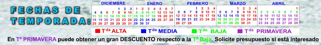 Cuadro calendario esquia en sierra nevada